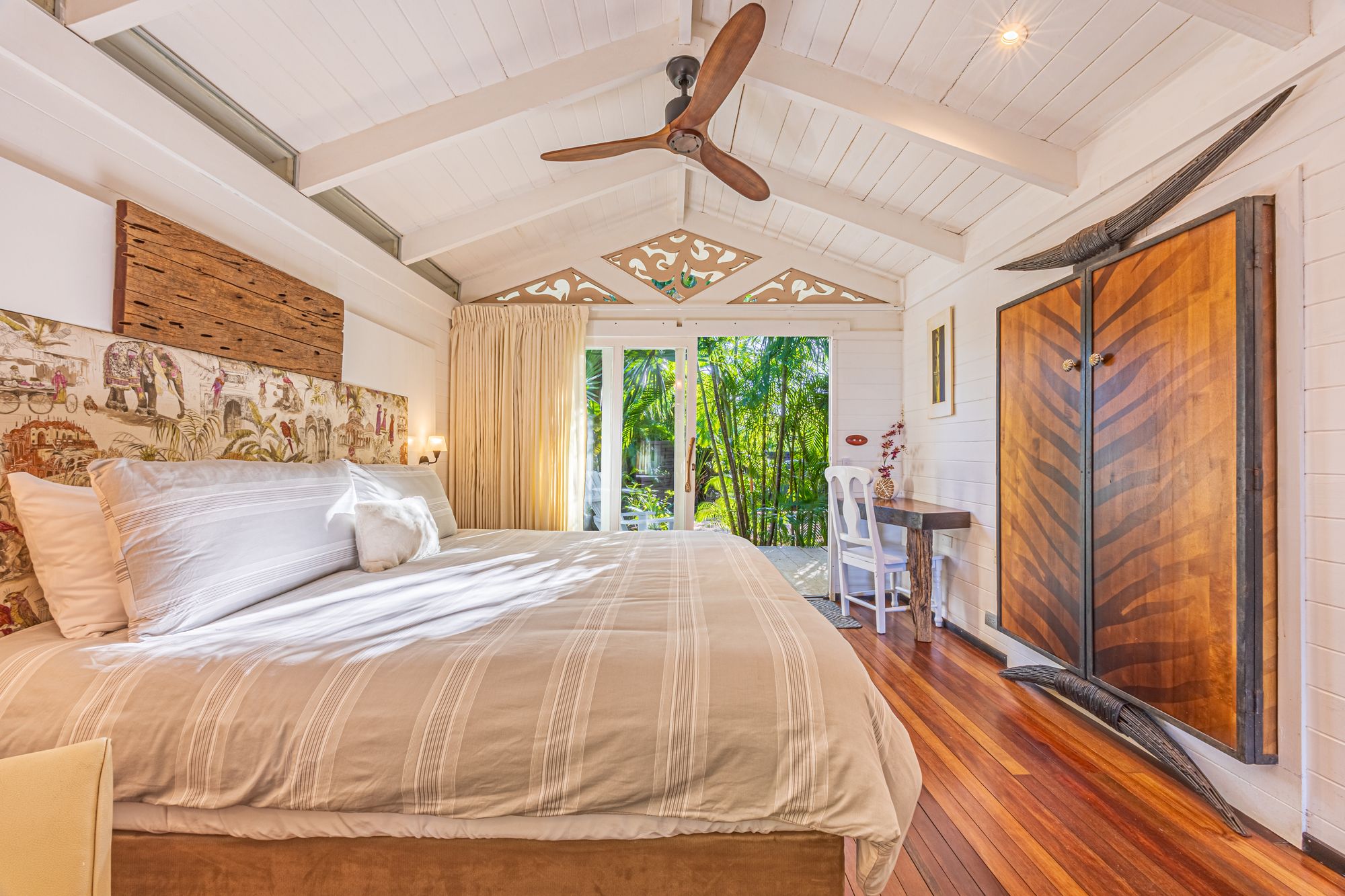 Bedroom 2 with vaulted ceilings